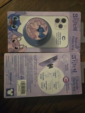 Disney Stitch MagSafe Phone Grip with Pink & Blue Character Art